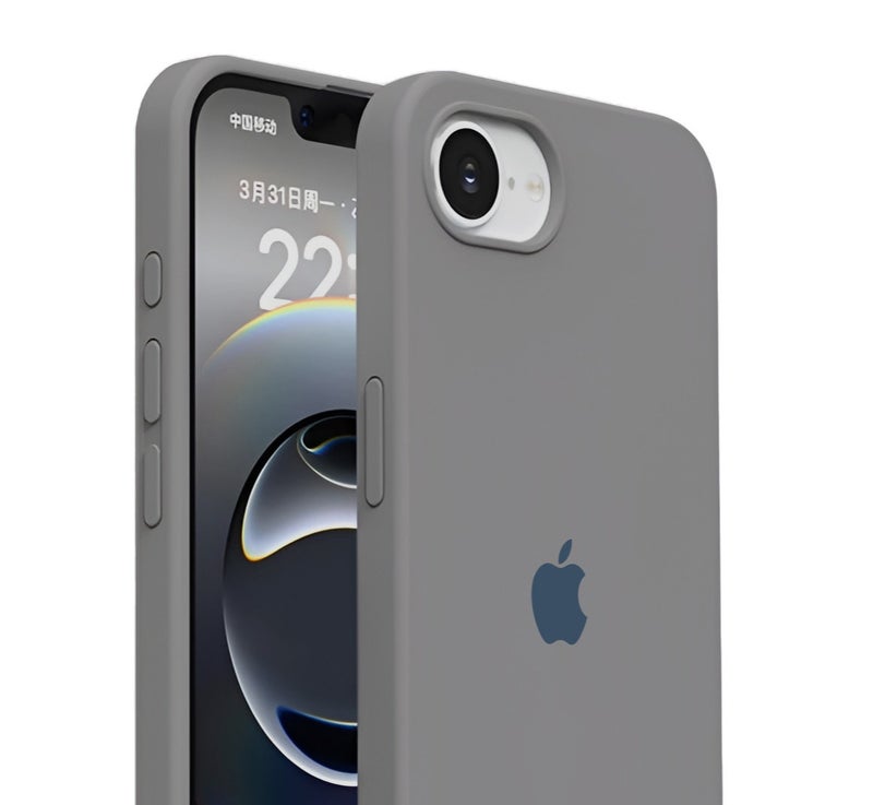 حومة غطاء حماية لهاتف iPhone 16e مقاس 6.1 بوصة، مصنوع من السيليكون السائل الفاخر، ناعم ومضاد للخدش والصدمات، غطاء حماية للكاميرا لهاتف iPhone 16e مقاس 6.1 بوصة - Image 4